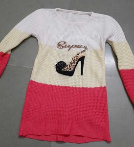 Cute Girl's Knitted Sweater