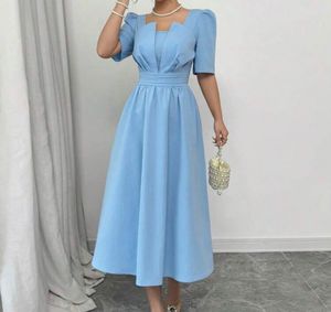 Elegant Blue Maxi Dress