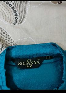 Teal Blue Sojanya Kurta - Size L