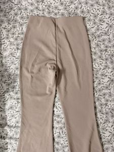 H&amp;M Fitted Beige Flared Leggings
