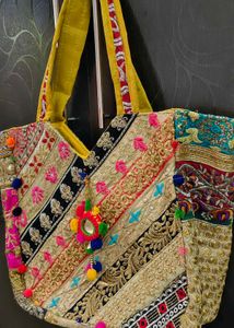 Ethnic Patchwork Tote Bag