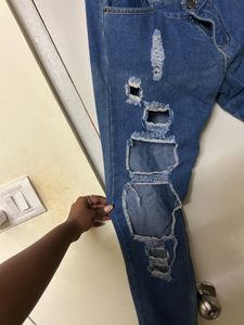 Ripped High-Waisted Jeans