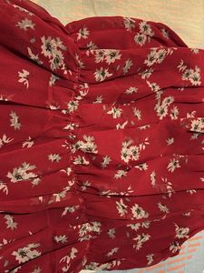 Red Floral Top