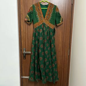 Ritu Kumar Green Midi Dress