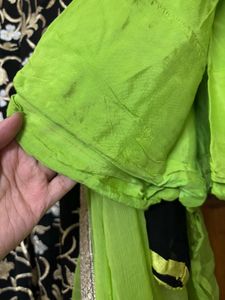 Black &amp; Green Georgette Pyjami Suit