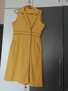 Bold in Yellow: Sleek Sleeveless Dress for Every O