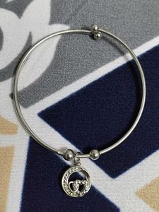 Silver Tone Charm Bangle