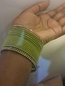 Beautiful Pista Green Colour Velvet Bangles 💚
