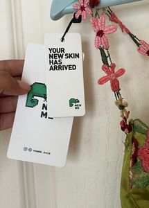 Flower Worked Green Bodycon Dress