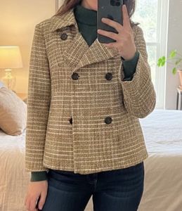 Chic Plaid Double-Breasted Jacket