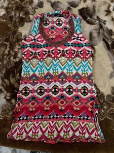 Patterned Sleeveless Top