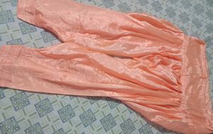 Elegant Peach Embroidered Kurta