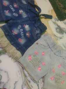 Cute Embroidered Denim Shorts Bundle 2