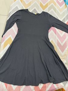 Grey Mini Dress With Belt Size S