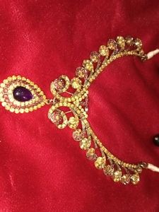 Necklace With Earing And Teeka