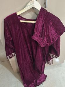 Elegant Velvet Kurta and pant set