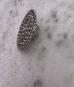 New Oxidised Silver Huge Size Ring