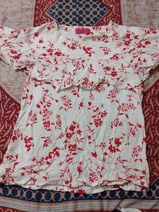 Floral Print Top For Girls