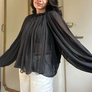 Sheer Black Blouse