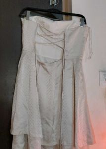 Ivory Corset Mini Dress With Back Loop