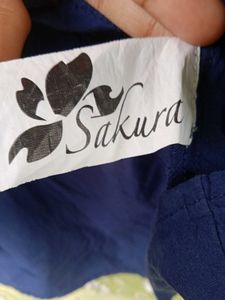 Navy Blue Ruffle Mini Skirt