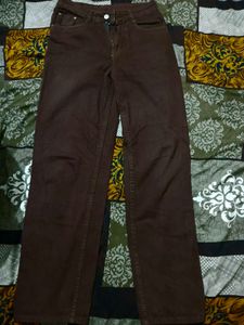 Brown Wide Leg Jeans