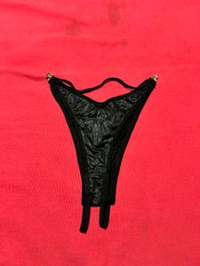 Black Sexy Thong S/M – Butterfly Hook Design
