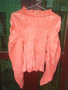 pinteresty Coral Long Sleeve Top