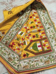 Yellow Embroidered Saree
