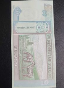 Mongolian Tugrik Banknote