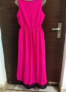 Stylish Fuschia Pink Gown Dress