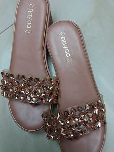 Sparkly platform heels fit for size 7.