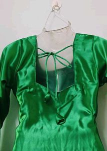 Green Satin Suit Salwar