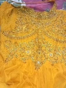Embroidered Yellow Kurta Set