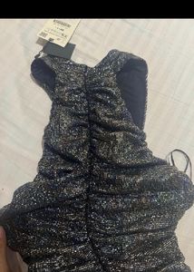 Sparkly Criss-Cross Mini Dress