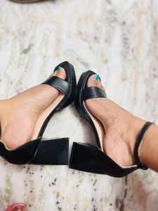 Black Broad Heels 3 Inches