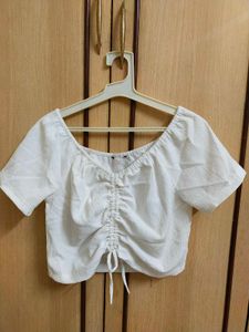New White Crop Top