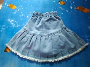 Denim Flower Skirt