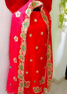 Elegant Red Embroidered Salwar Kameez