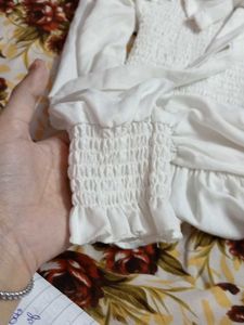 White Bow Tie Top
