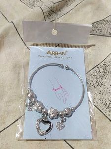 Silver Charm Bangle Bracelet
