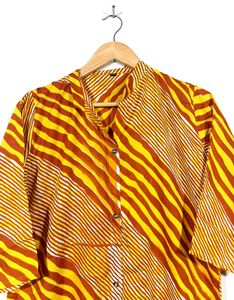 Striped Button-Down Dress