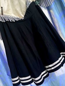 Black Skirt with Stripes