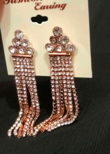 Perfect Rose Gold earrings for cocktail party.
