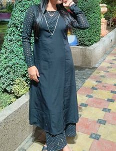 Elegant Black Kurti Set