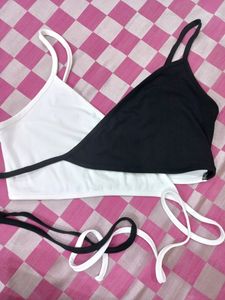 Black & White Tie Tank Top