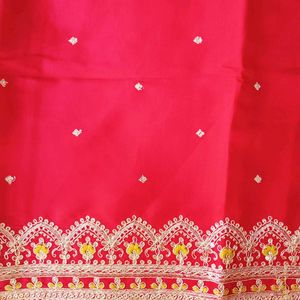 Red Embroidered Kurta
