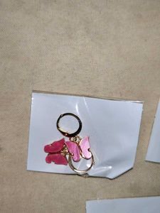 Set Of 5 Gold Plated Hoop Butterfly 🦋 Earrings