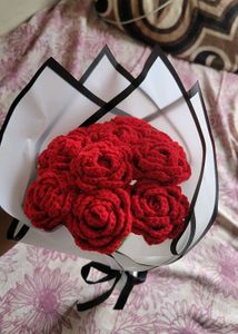 Handmade Crochet Bouquet (10 Roses)
