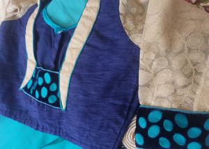 Designer Saree With Stitched Blouse